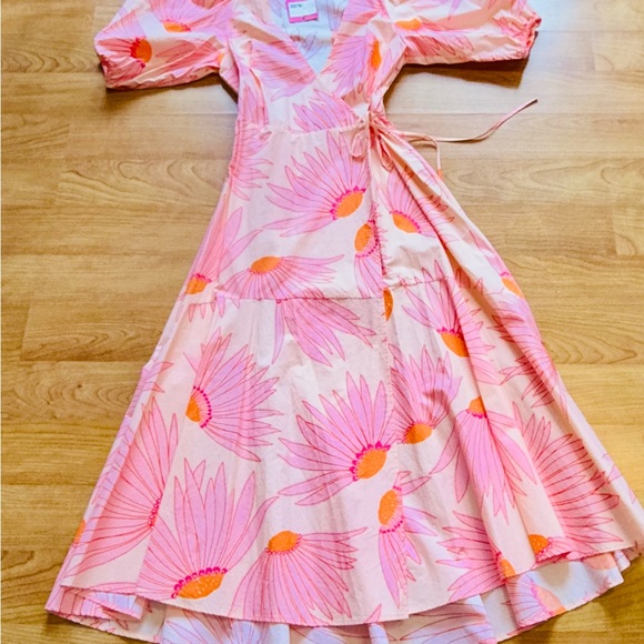 Kate Spade Women’s Falling Flowers Pattern Wrap Vneck Dress Size 2 NWT - Picture 4 of 12